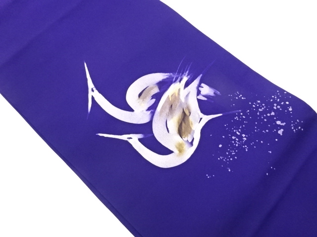 塩瀬手描き鳥模様名古屋帯